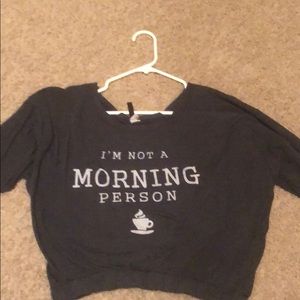“I’m Not a Morning Person” Cinched Long Sleeve